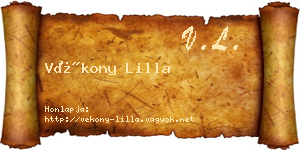Vékony Lilla névjegykártya