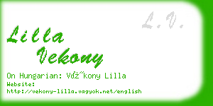 lilla vekony business card